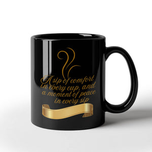 Black  and Gold Royal Ceramic Mug